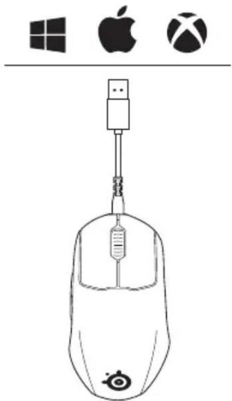 STEELSERIES Prime - CONNECTING VIA CABLE - 1