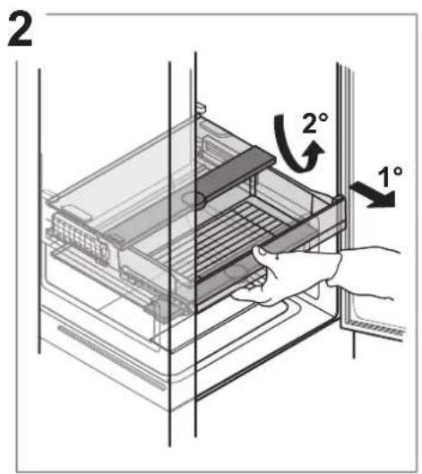 WHIRLPOOL WHC20 T593 P - Dépose du bac du réfrigérateur - 3