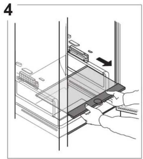 WHIRLPOOL WHC20 T593 P - Dépose du bac du réfrigérateur - 5