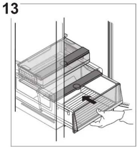 WHIRLPOOL WHC20 T593 P - Dépose du bac du réfrigérateur - 13