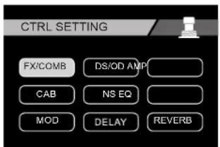 Mooer GE250 - Le footswitch CTRL a trois fonctions principales : - 2