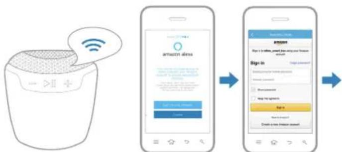 JAM Voice Alexa HXP590A - LOGGING INTO YOUR AMAZON ACCOUNT - 1
