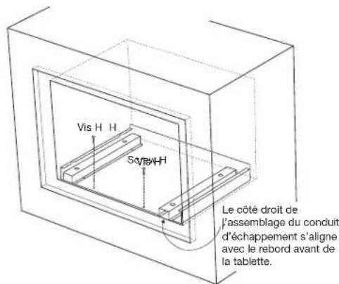 SHARP RK94S27F - ÉTAPE 3 - INSTALLATION DE L'ASSEMBLAGE DU CONDUIT D'ÉCHAPPEMENT - 1