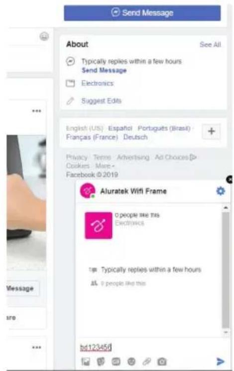 Aluratek AWDMPF208F - Lien vers Facebook - 2