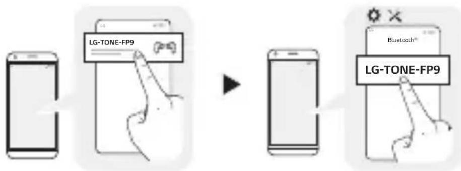 LG Tone Free DFP9 - Párovánía prípojení - 2