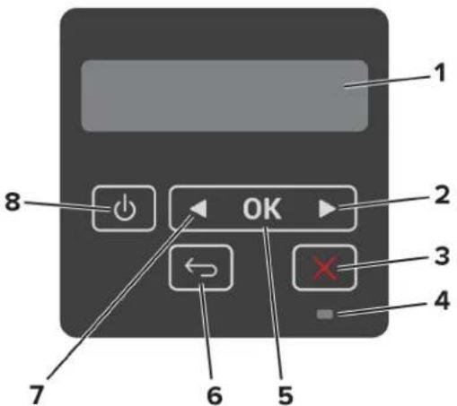 LEXMARK M1342 - Utilisation du panneau de commandes - 1