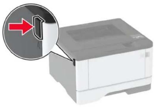 LEXMARK M1342 - Recherche du numero de série de l'imprimante - 1