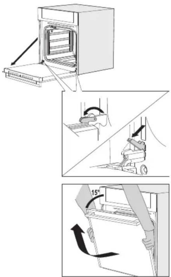 SIBIR EH 6110 W - Démontage et remontage de la porte du FOUR - 1