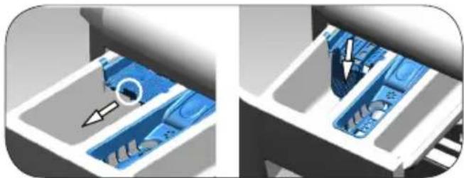SIBIR WA 71440 L - Falls das Produkt mit einem Flüssigspülmitteilteil ausgestattet ist: - 1