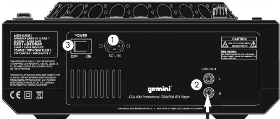 GEMINI CDJ600 - BACK - 1