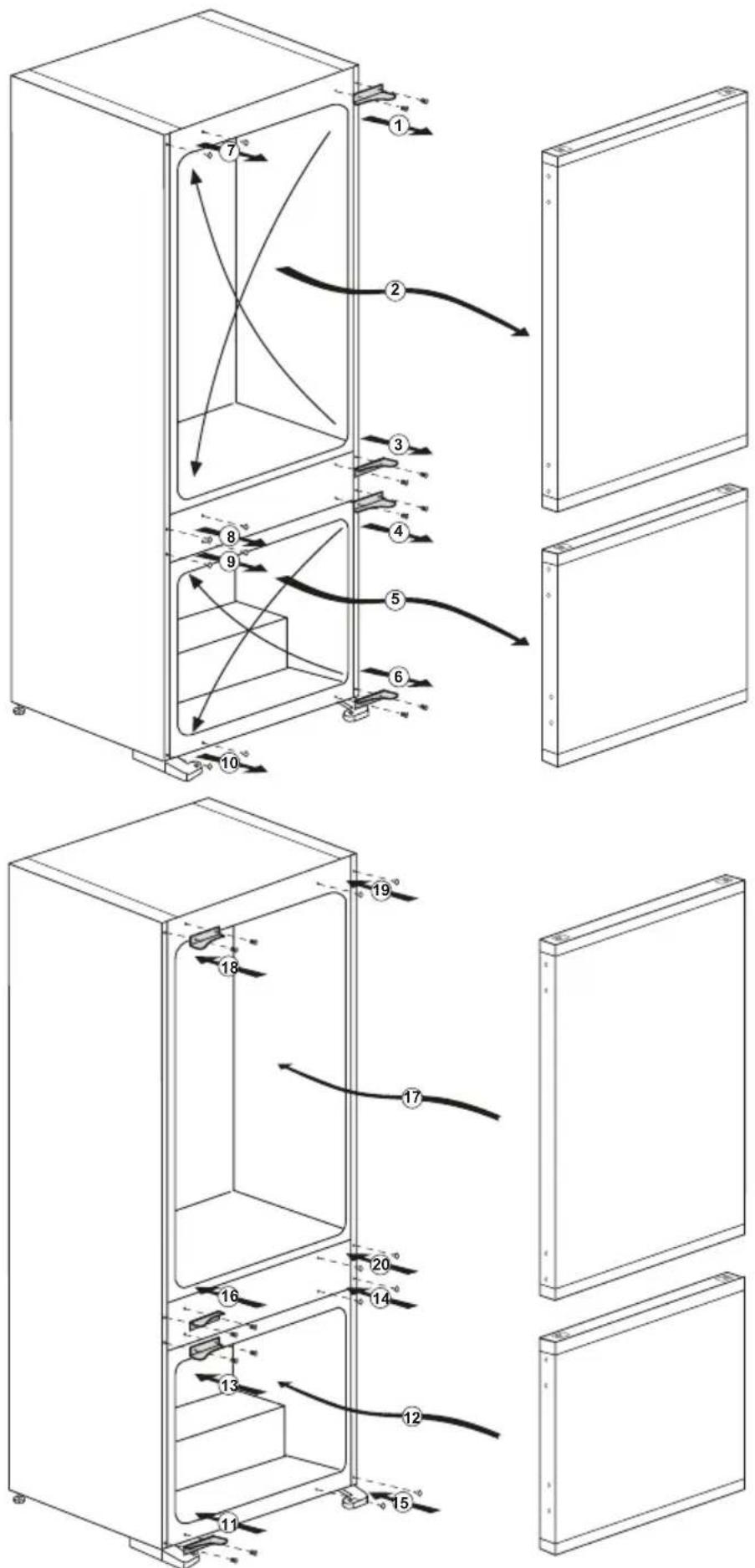 GRUNDIG GKMI25730N - Inversión de las puertas - 1