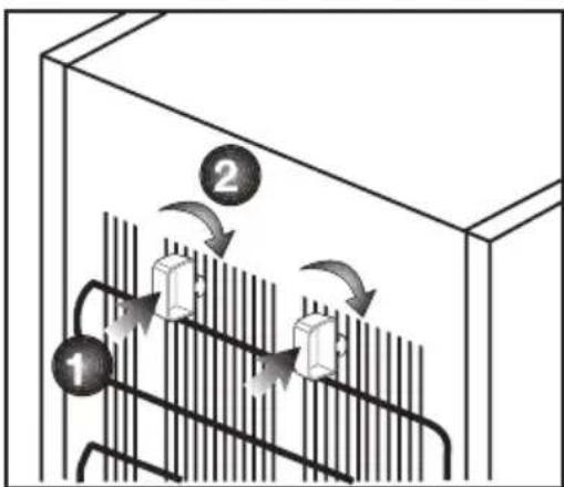GRUNDIG GFNI 12410 - Installatie van de plastic wiggen - 1