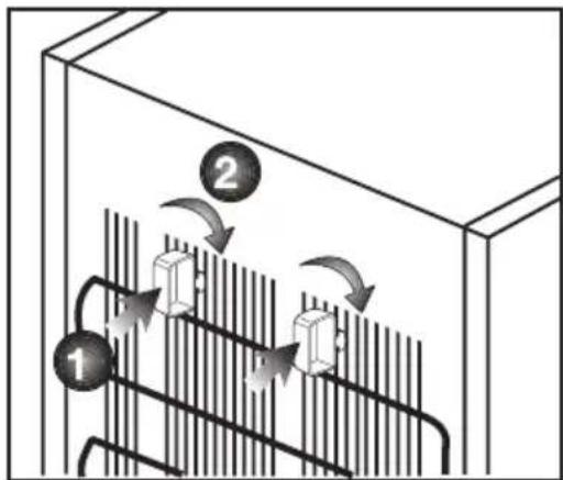 GRUNDIG GFNI 12410 - Installation des cales en plastique - 1