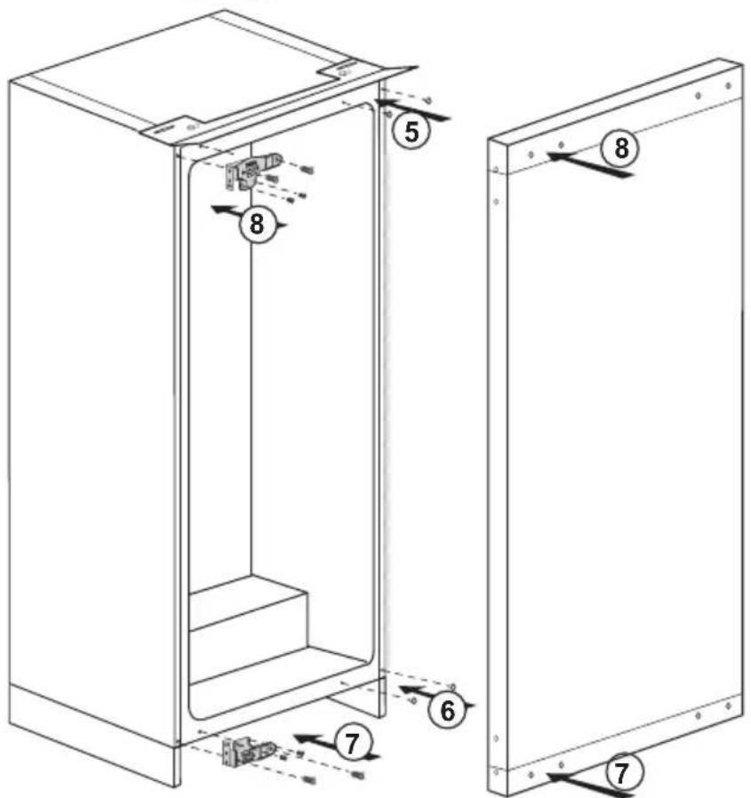 GRUNDIG GFNI 12410 - Inversione degli sportelli - 2