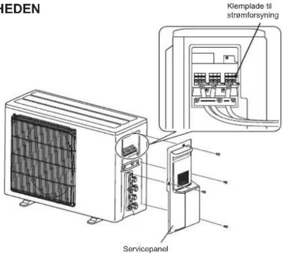 IEDEN Klemplade til strømforsyning Servicepanel