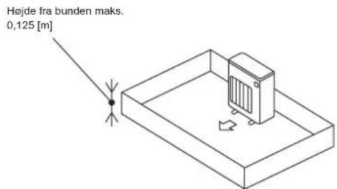 Højde fra bunden maks. 0,125 [m]