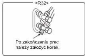 Po zakończeniu prac należy założyć korek.