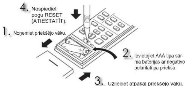 MITSUBISHI MSZEF25VGKS - Talvadibas pults bateriju ivietosana - 1