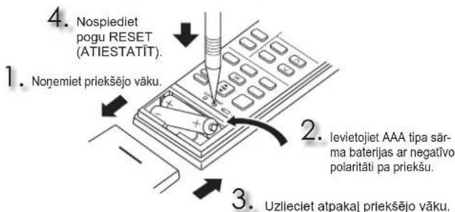 MITSUBISHI MSZEF25VGKW - Talvadibas pults bateriju ivietosana - 1