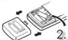 MITSUBISHI MSZHR35VF - De batterijen in de afstandsbediening plaatsen - 1