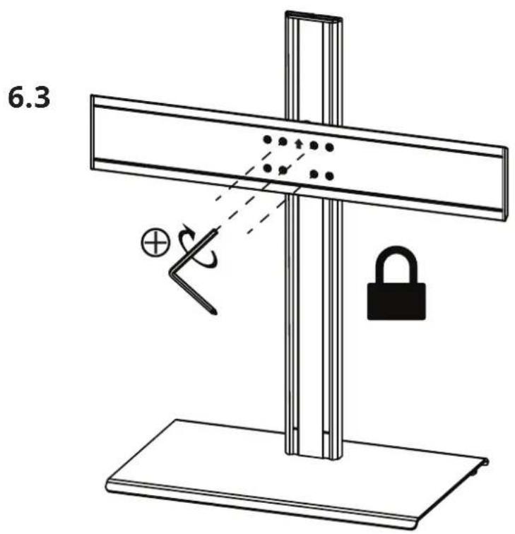 Kanto TTS100 - Adjust TV Height Réglez la hauteur du téléviseur Configure la lenghta del televisor - 3