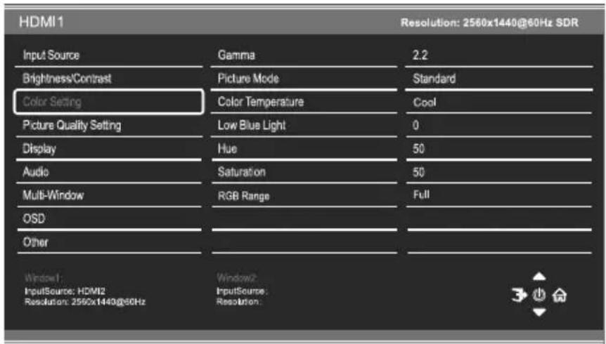 LC-Power M32QHD165CK - Réglage des couleurs - 1