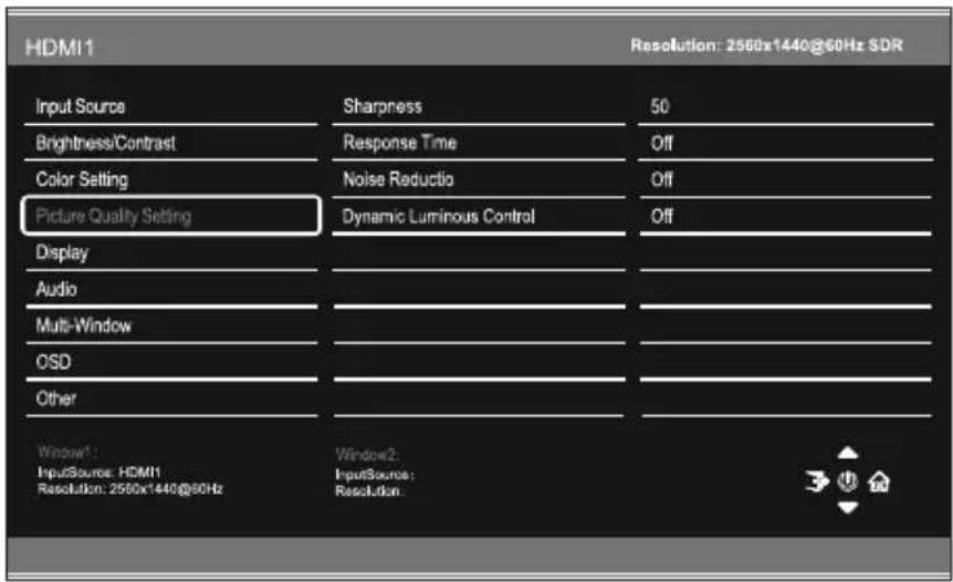 LC-Power M32QHD165CK - Paramètres de qualité d'image - 1