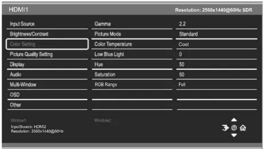 LC-Power M32QHD165CK - Configuración del color - 1