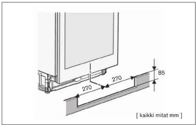 GAGGENAU RW402261 - Ilmanvaihtoritilän asentaminen jalustalistaan - 1