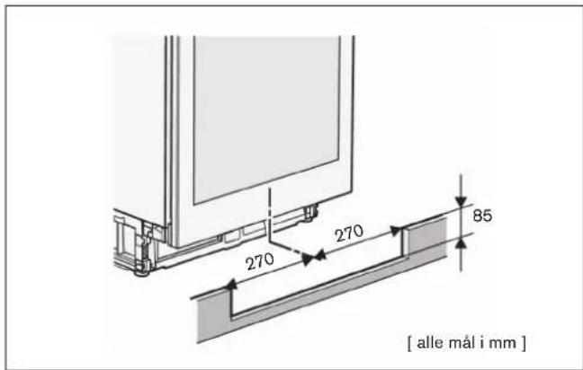 GAGGENAU RW402261 - Montage af ventilationsgitter i sokkelpanel - 1