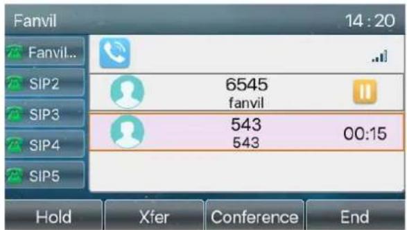 Fanvil X5U - ■ Passer d'un appel à un autre - 1