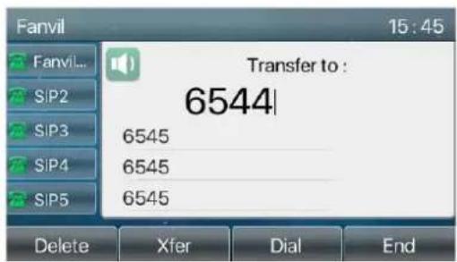 Fanvil X5U - Transfert à l'aveugle - 1
