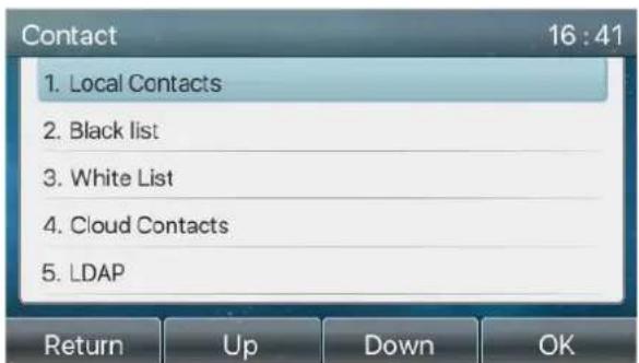 Fanvil X3U - Contacts locaux - 1