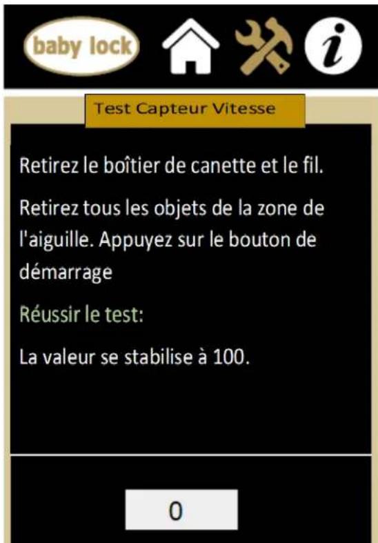 BABY LOCK Regent - Test du capteur vitesse - 1
