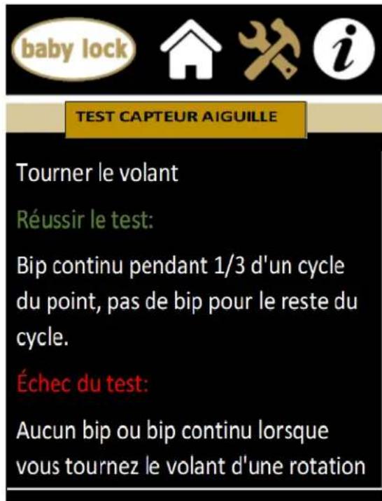 BABY LOCK Regent - Test du capteur aiguille - 1