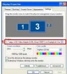 TARGUS ACP51EUZ - Styrning av displayen med användning av Windows Display Egenskaper (for Windows XP och Vista) - 4
