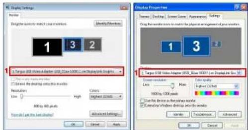 TARGUS ACP51EUZ - Styring af Display ved hjælp af Windows Displayindstilling (ii Windows XPog Vista) - 4