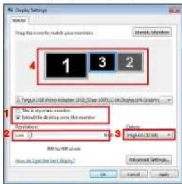 TARGUS ACP51EUZ - Controlar a Visualizaçãoutilizando Windows Display Properties (Propriedades de Visualizaçao do Windows) (para Windows XP e Windows Vista) - 1