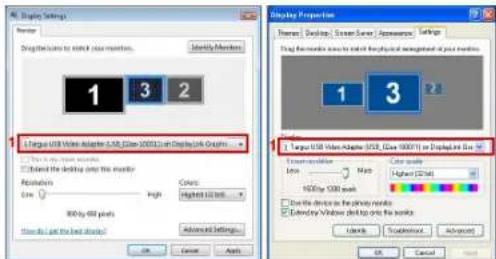 TARGUS ACP51EUZ - Controlling the Display using Windows Display Properties (for Windows XP and Vista) - 4