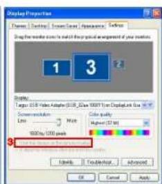 TARGUS ACP51EUZ - Controlling the Display using Windows Display Properties (for Windows XP and Vista) - 8