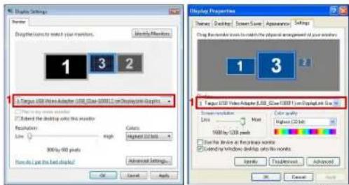 TARGUS ACP51EUZ - De beeldschermweergave controlleren met behulp van Eigenschappen voor Beeldscherm van Windows (voort Windows XP en Windows Vista) - 4
