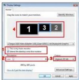 TARGUS ACP51EUZ - Controlling the Display using Windows Display Properties (for Windows XP and Vista) - 1