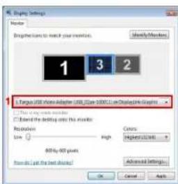 TARGUS ACP51EUZ - Kontrollere displayet via Egenskaper for skjerm i Windows (for Windows XP og Vista) - 4