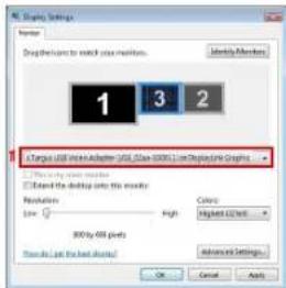 TARGUS ACP51EUZ - Controlar a Visualizaçãoutilizando Windows Display Properties (Propriedades de Visualizaçao do Windows) (para Windows XP e Windows Vista) - 4