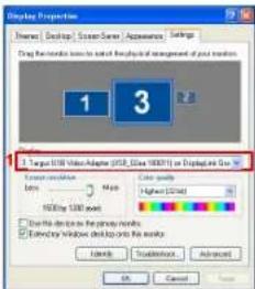 TARGUS ACP51EUZ - Controlar a Visualizaçãoutilizando Windows Display Properties (Propriedades de Visualizaçao do Windows) (para Windows XP e Windows Vista) - 5