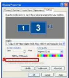 TARGUS ACP51EUZ - De beeldschermweergave controlleren met behulp van Eigenschappen voor Beeldscherm van Windows (voort Windows XP en Windows Vista) - 8