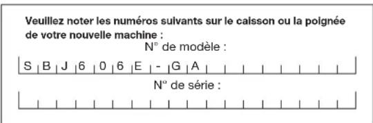 Sun Joe SBJ606EGA - Numéros de modèle et de série - 1