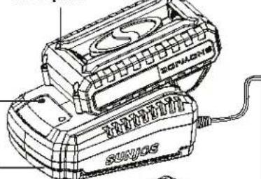 Sun Joe 24VHT22CT - Comment charger la batterie - 3