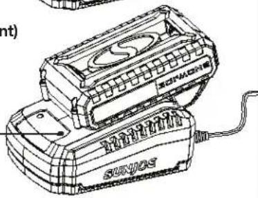 Sun Joe 24VHT22CT - Comment charger la batterie - 5