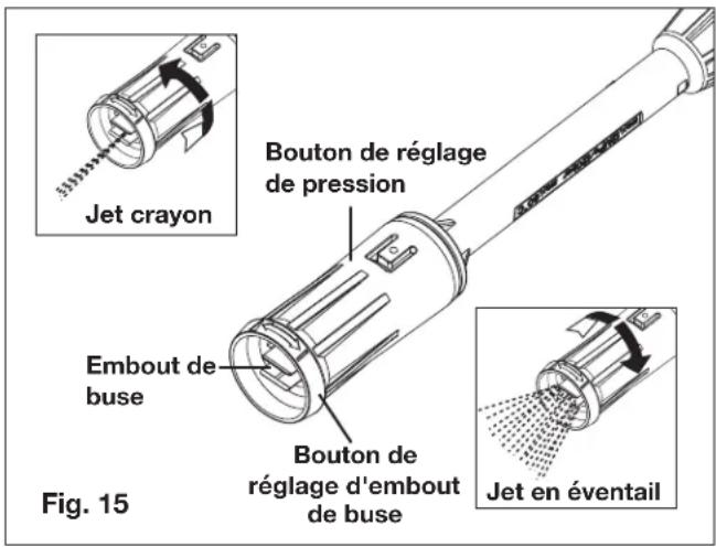 Sun Joe SPX1500 - Utilisation de la lance d'arrosage réglable - 1
